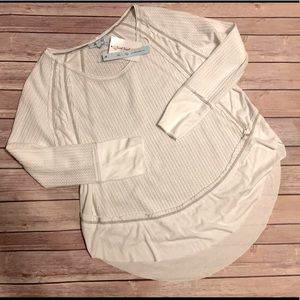 ⏳ NWT She + Sky White waffle knit long sleeve top